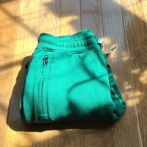 Hanna Andersson double knee green slim sweatpants size 10 boys